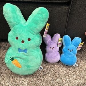 Set of three plush peeps